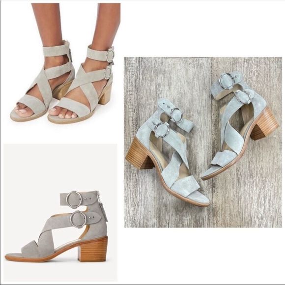 Rag & Bone Mari Sandals In Cemento Suede size 7 - Picture 1 of 11